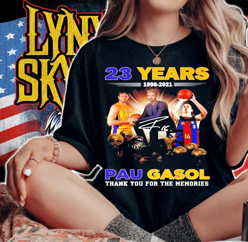 23 Years 1998-2021 Pau Gasol Thank You For The Memories Shirt t-shirt