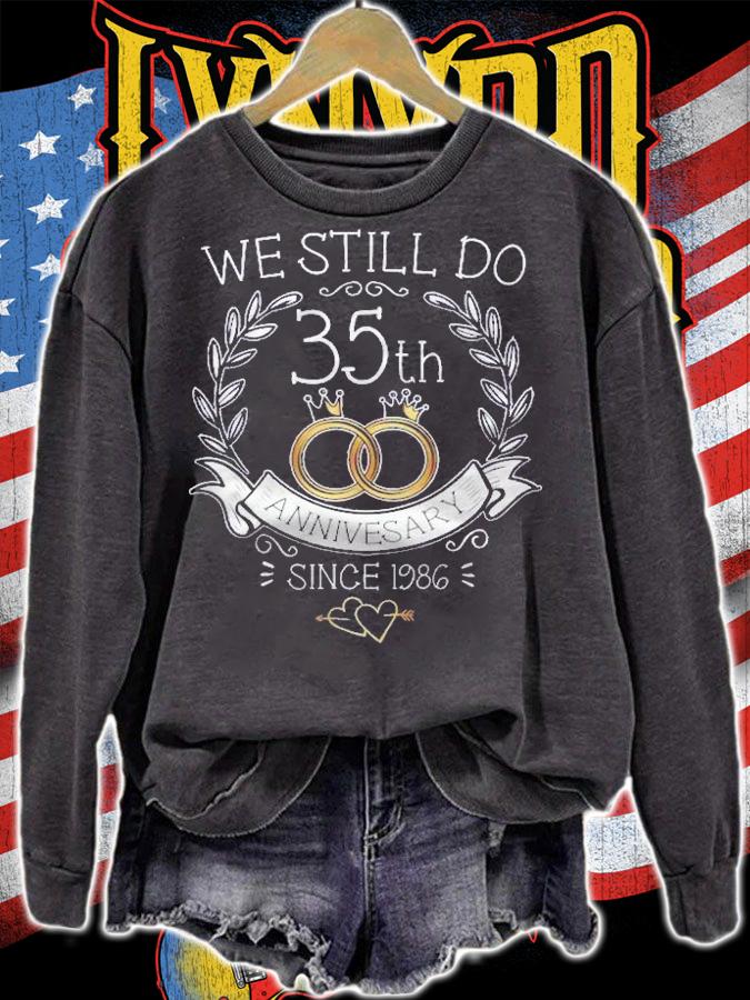 35Th Wedding Anniversary We Still Do 35 Years Since 1986 Ver2 Shirt t-shirt