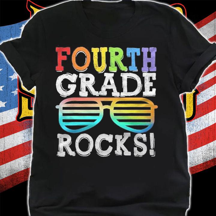 4Th Grade Rocks Fourth Grade Squad Back To School Teacher shirt t-shirt