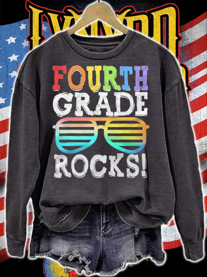 4Th Grade Rocks Fourth Grade Squad Back To School Teacher shirt t-shirt