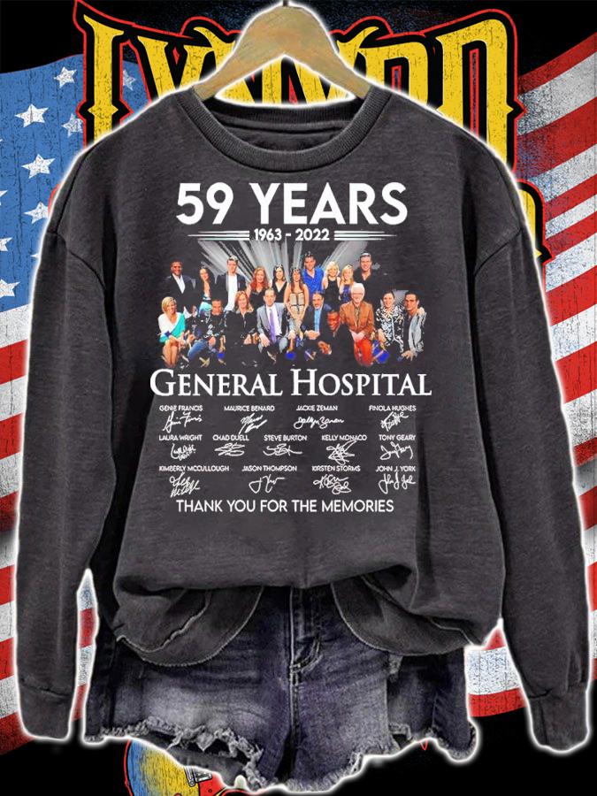 59 Years 1963-2022 General Hospital Signatures Thank You For The Memories Shirt t-shirt sweatshirt