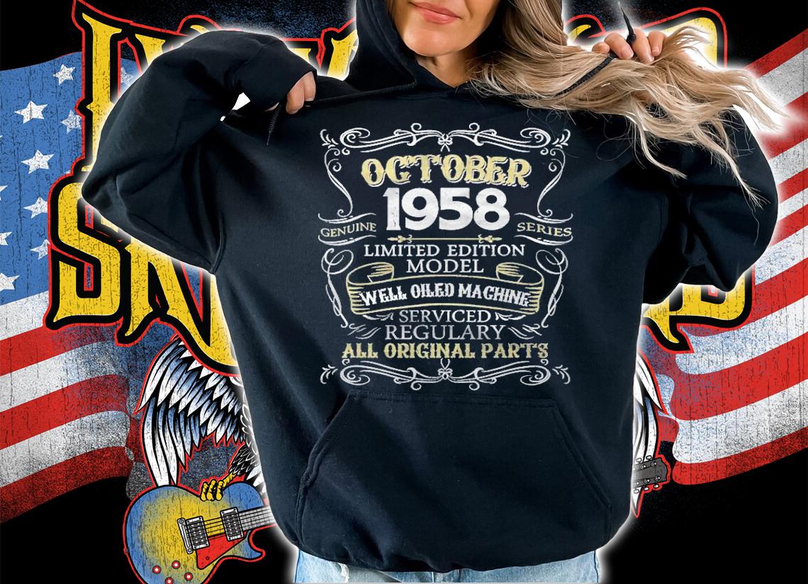 63Rd Birthday Born In October 1958 63 Years Old T-shirt t-shirt