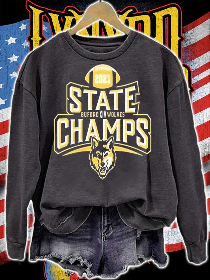 2021 State Buford Wolves Xiv Champs T-Shirt t-shirt sweatshirt