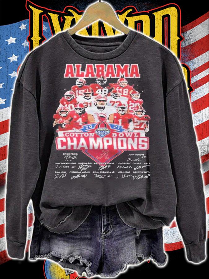 Alabama Crimson Tide 2021 Cotton Bowl Champions signatures T-shirt t-shirt