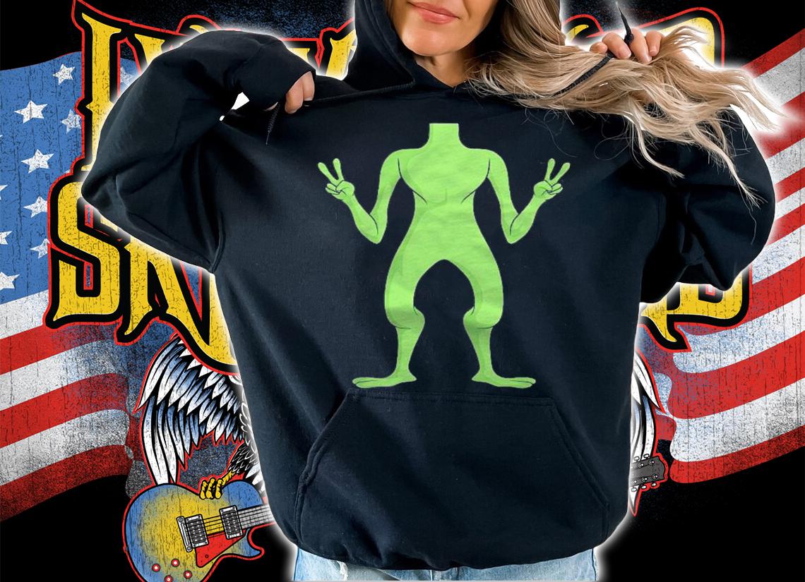 Alien Body Costume Easy Halloween Ufo Lover Cute Peace Sign Shirt t-shirt hoodie