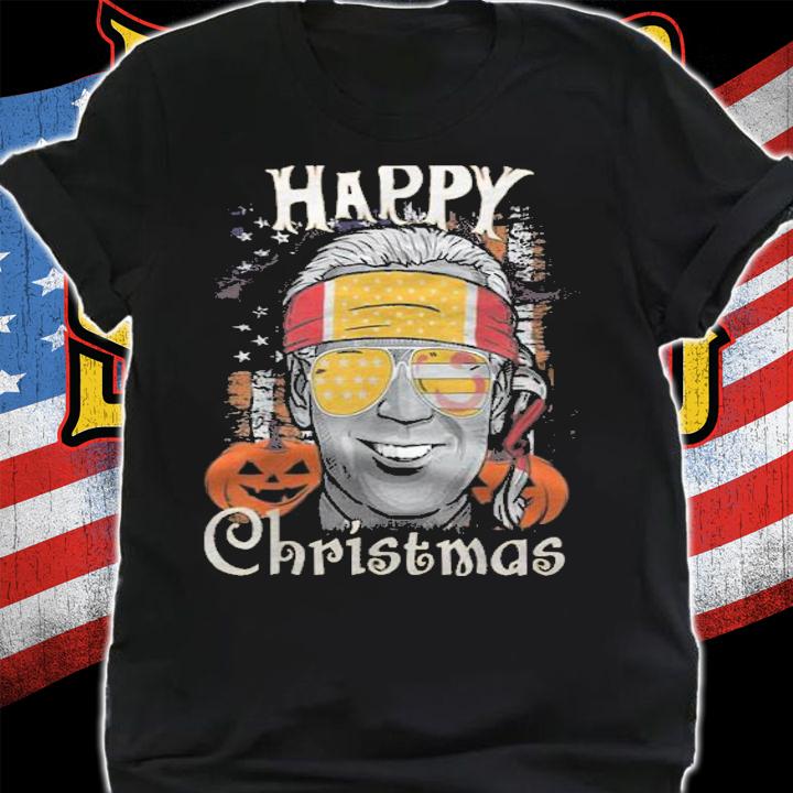 Anti President vintage Anti Joe Biden Happy Christmas Halloween Pumpkin T-Shirt t-shirt shirt