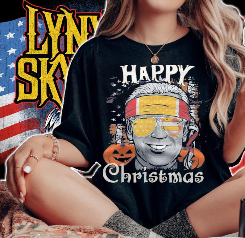 Anti President vintage Anti Joe Biden Happy Christmas Halloween Pumpkin T-Shirt t-shirt woman shirt