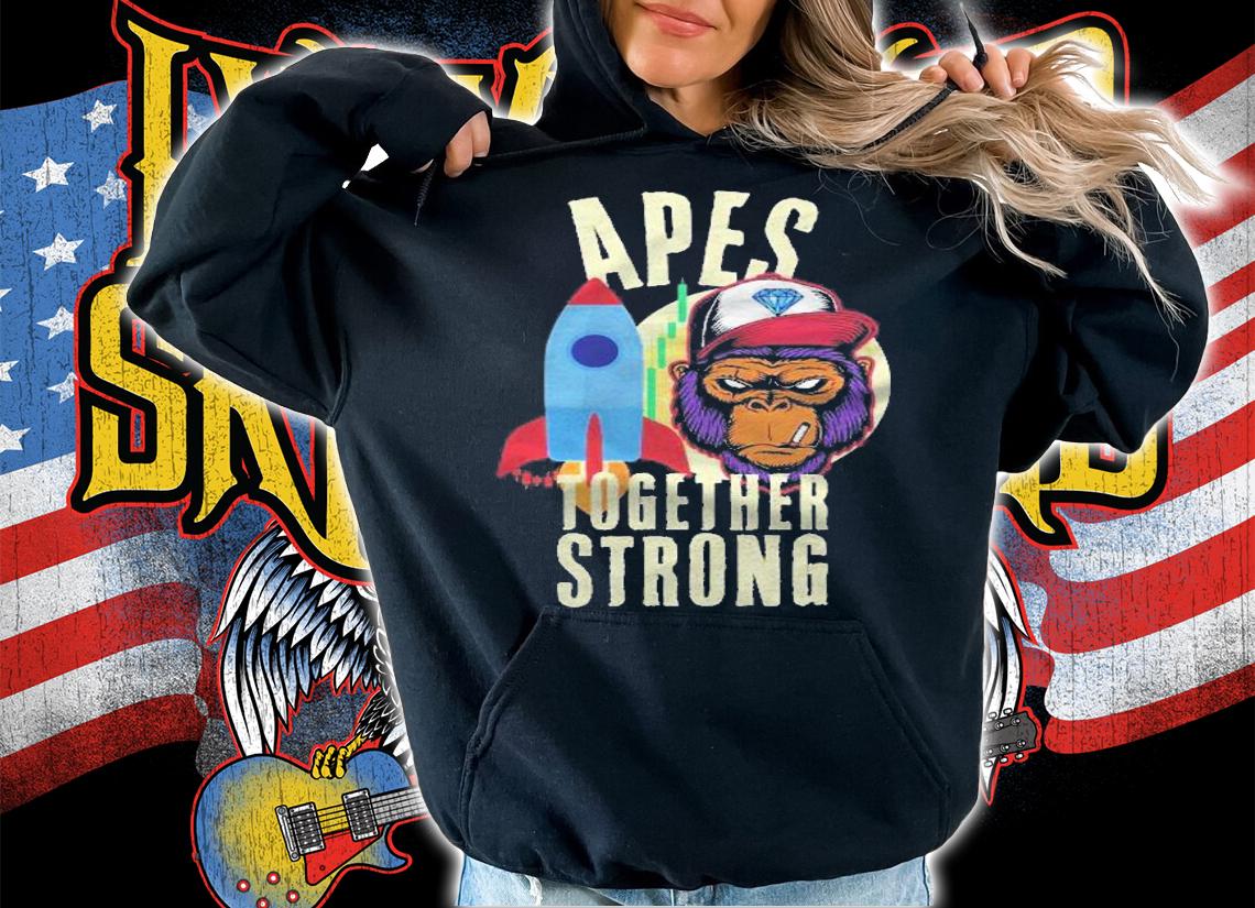 Apes together strong stock market to the moon stonks options shirt t-shirt