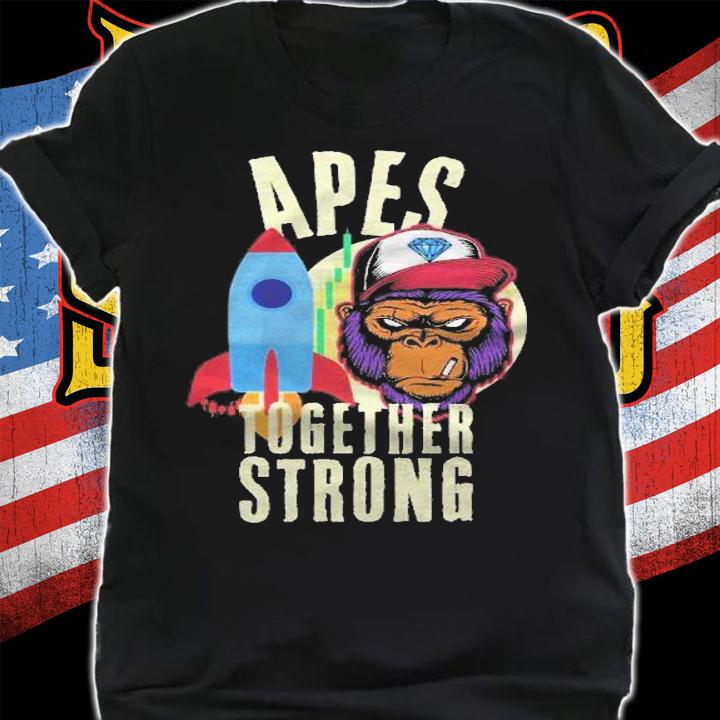 Apes together strong stock market to the moon stonks options shirt t-shirt