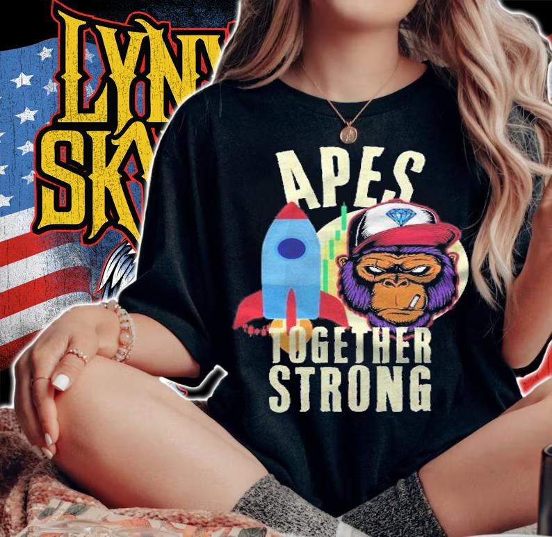 Apes together strong stock market to the moon stonks options shirt t-shirt
