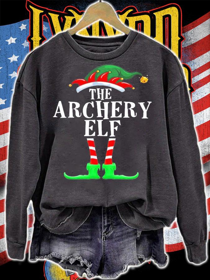 Archery Elf Family Matching Christmas Pajamas T-Shirt t-shirt