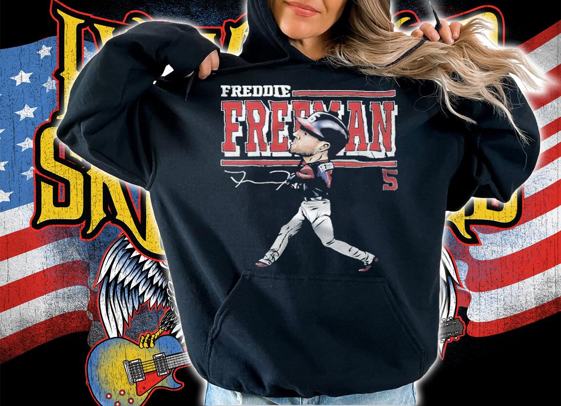Atlanta Braves Freddie Freeman cartoon signature T-shirt t-shirt hoodie