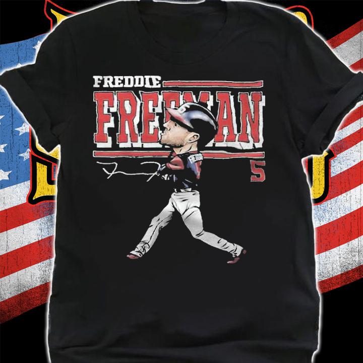 Atlanta Braves Freddie Freeman cartoon signature T-shirt t-shirt shirt