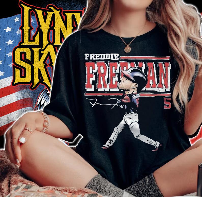 Atlanta Braves Freddie Freeman cartoon signature T-shirt t-shirt woman shirt