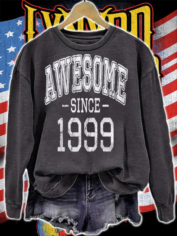 Awesome Since 1999 Vintage Style Born In 1999 Birthday Gift Shirt t-shirt
