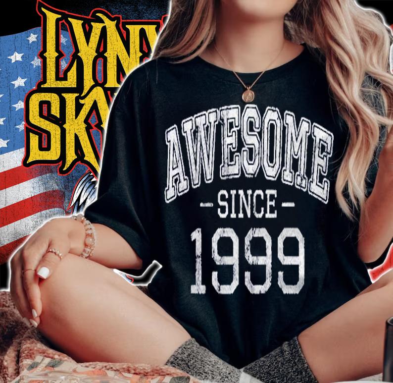 Awesome Since 1999 Vintage Style Born In 1999 Birthday Gift Shirt t-shirt
