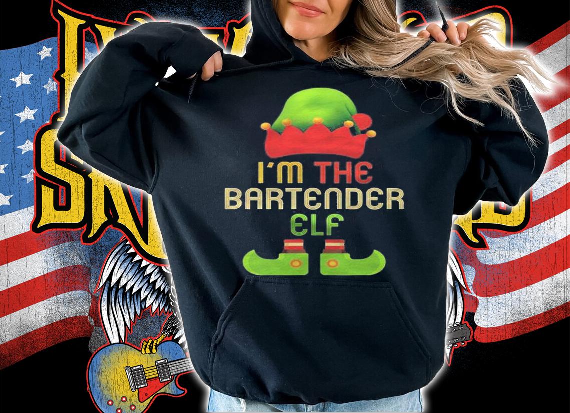 Bartender Elf Christmas Matching Family Pajama Christmas t-shirt hoodie