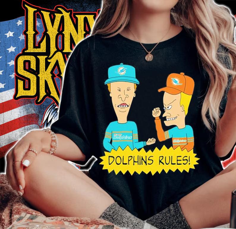 Beavis and Butt-Head Miami Dolphins Rules NFL T-Shirt t-shirt woman shirt