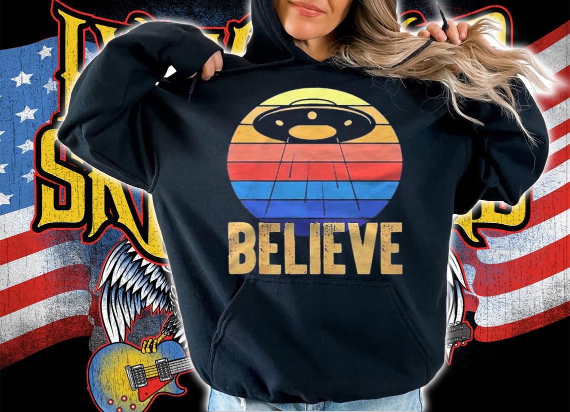 Believe Conspiracy Ufo Vintage Shirt I Want To Believe Gift Shirt t-shirt