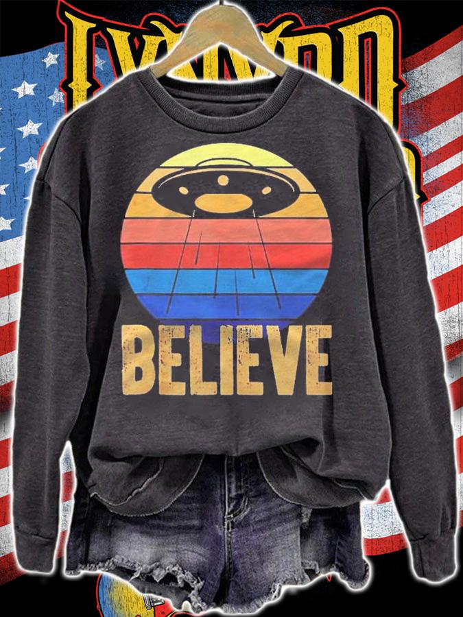 Believe Conspiracy Ufo Vintage Shirt I Want To Believe Gift Shirt t-shirt