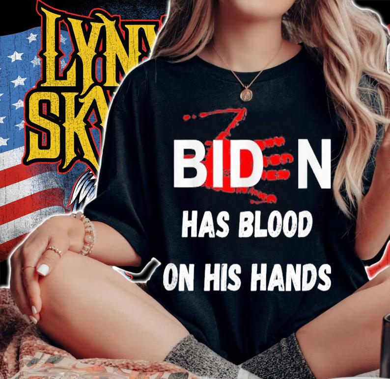 Biden Blood On His Hands Vintage Anti Joe Biden T-Shirt t-shirt woman shirt