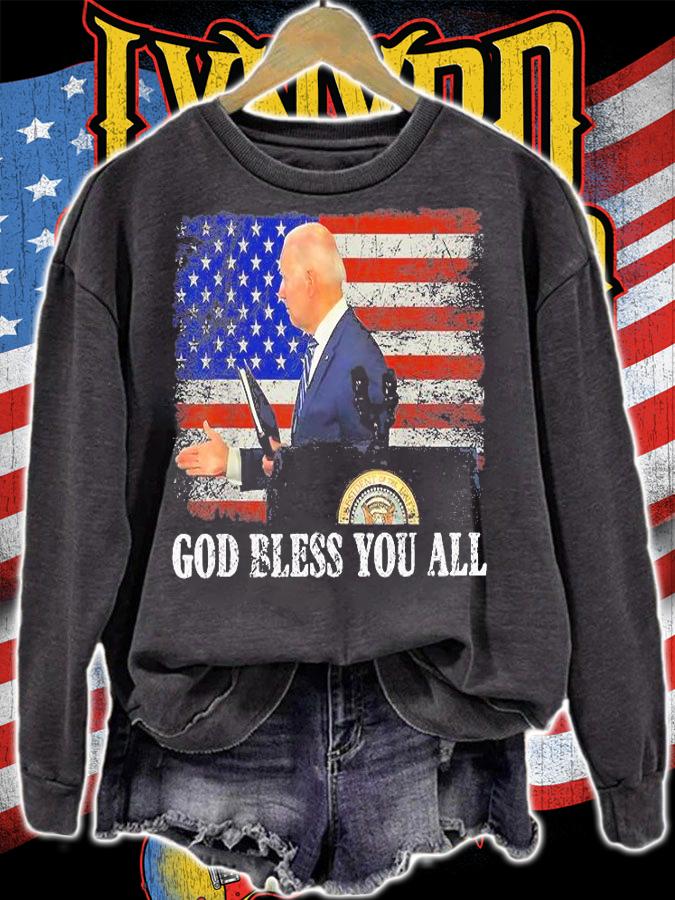 Biden God Bless You All USA Flag Vintage T-Shirt t-shirt