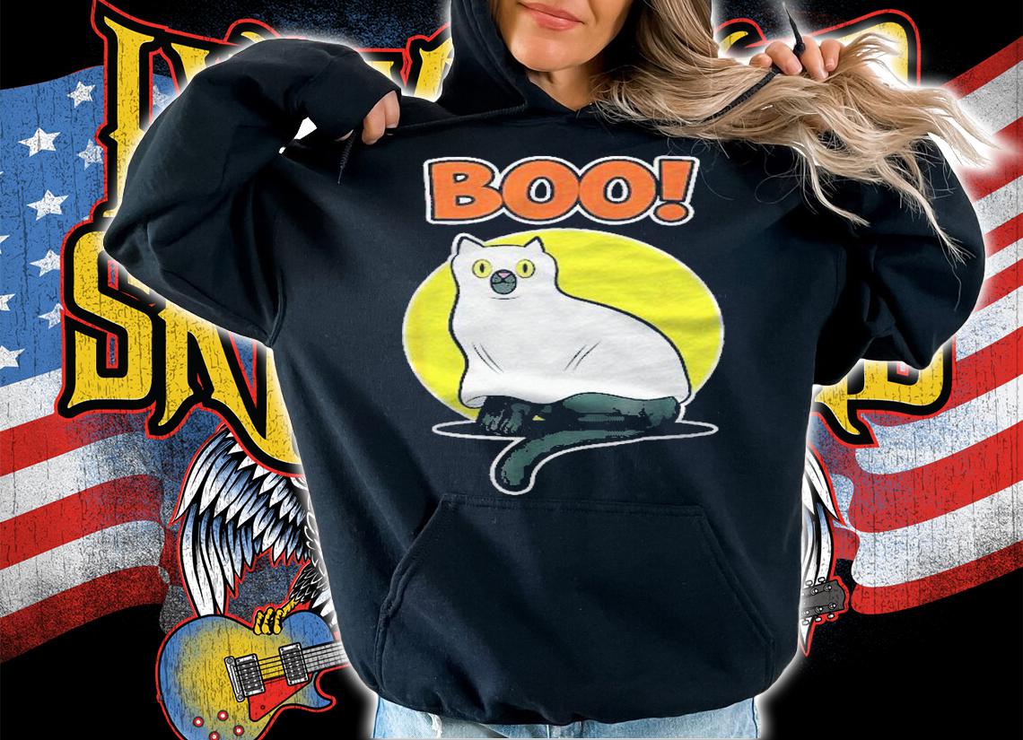 Boo On Halloween For Cat Lover  Ghost Halloween Shirt t-shirt hoodie