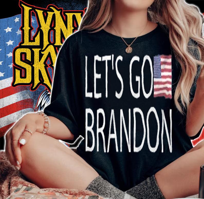 Let's Go Brandon American Flag T-Shirt t-shirt woman shirt