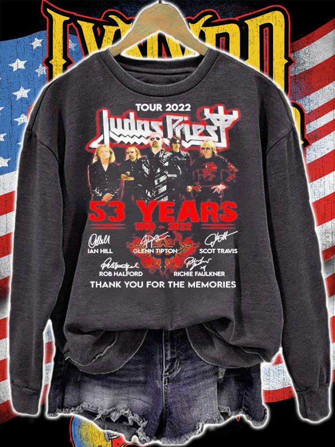 Tour 2022 Judas Priest 53 Years 1969-2022 Signatures Thank You For The Memories Shirt t-shirt