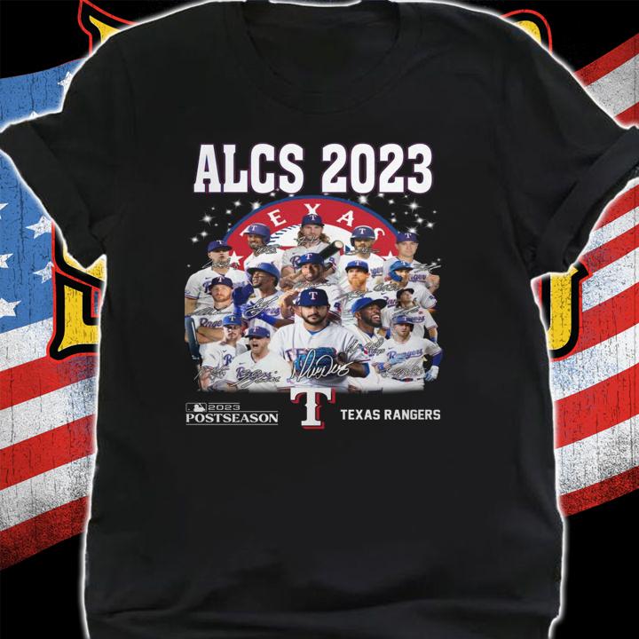 ALCS 2023 Postseason Texas Rangers Signatures t-shirt
