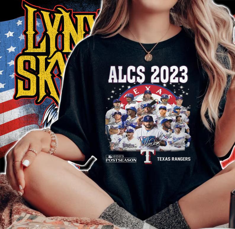 ALCS 2023 Postseason Texas Rangers Signatures t-shirt