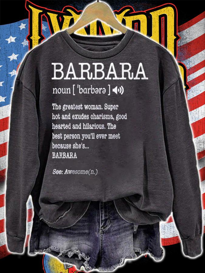 First Name Barbara Funny Adult Definition Women Personalized Shirt t-shirt sweatshirt