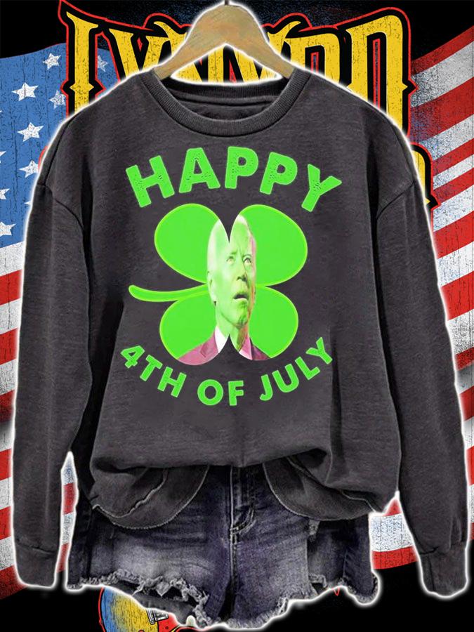 Funny Joe Biden Happy 4Th Of July Confused St Patrick's Day T-Shirt t-shirt sweatshirt