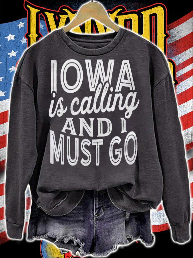 Iowa Is Calling And I Must Go Shirt (Gray) t-shirt sweatshirt