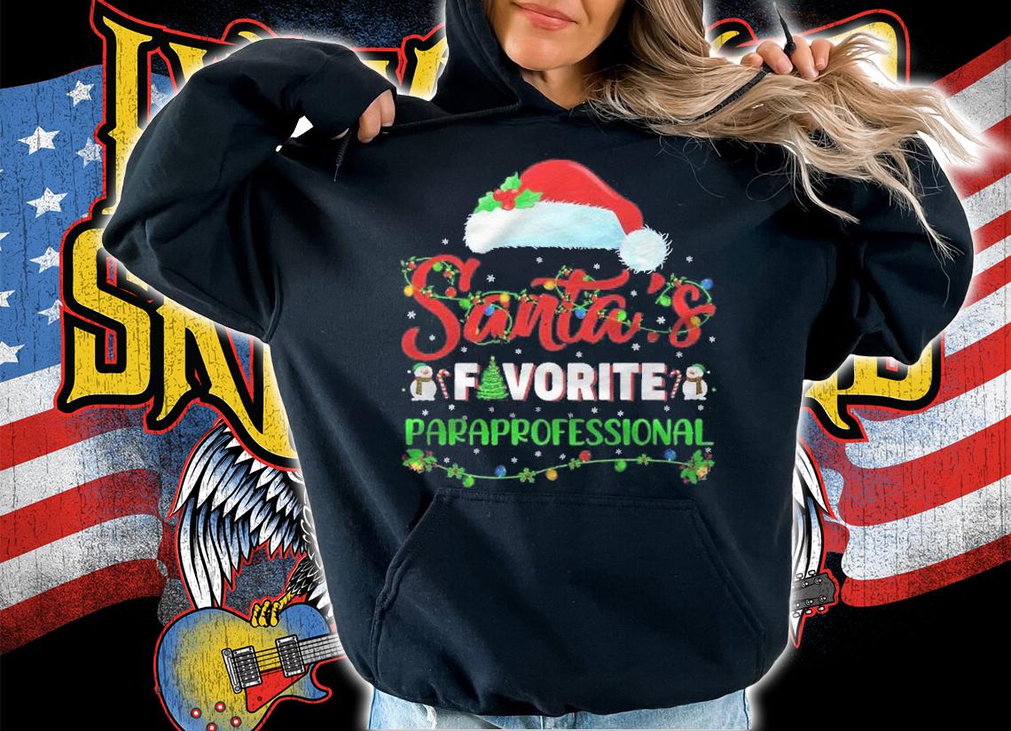 Lighting Xmas Santas Favorite Paraprofessional Christmas Premium Shirt t-shirt