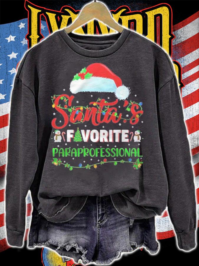 Lighting Xmas Santas Favorite Paraprofessional Christmas Premium Shirt t-shirt