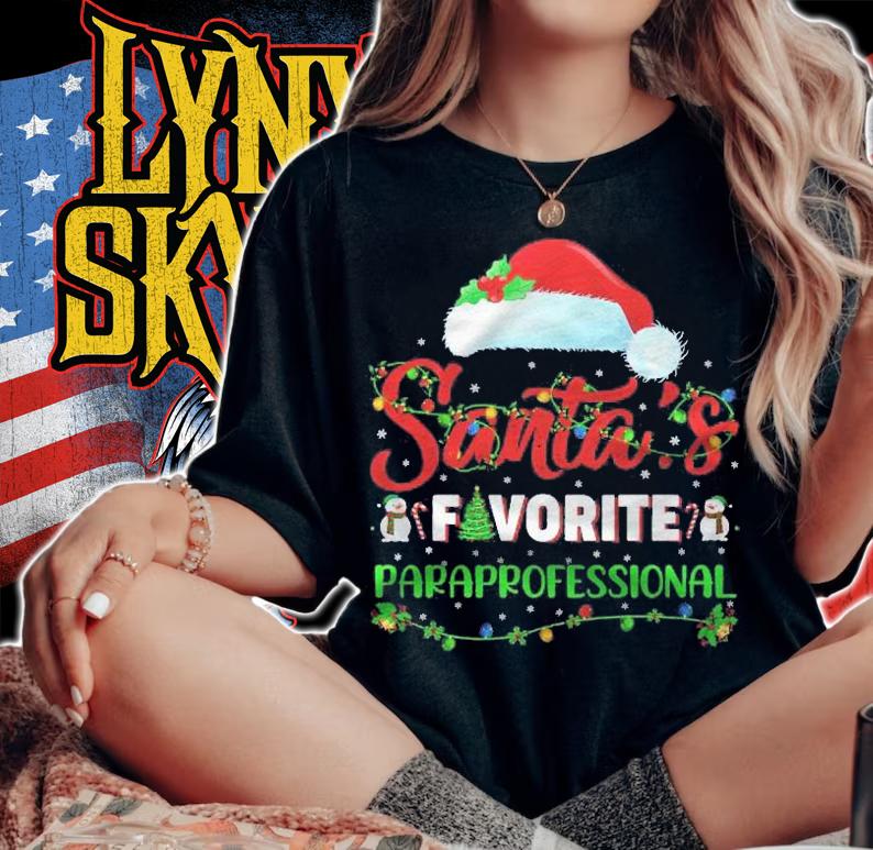 Lighting Xmas Santas Favorite Paraprofessional Christmas Premium Shirt t-shirt