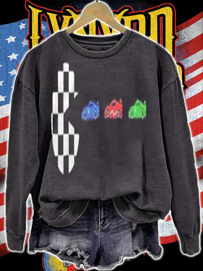 Pit Crew Car Racing Checkered Flag Racing Car Shirt t-shirt sweatshirt