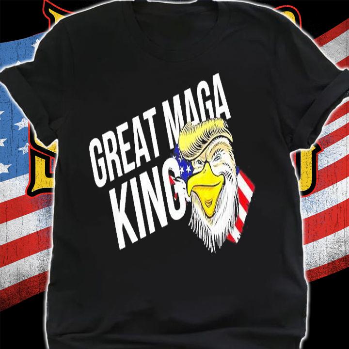 The Great Maga King Trump Happy 4th of July American Flag T-Shirt t-shirt shirt