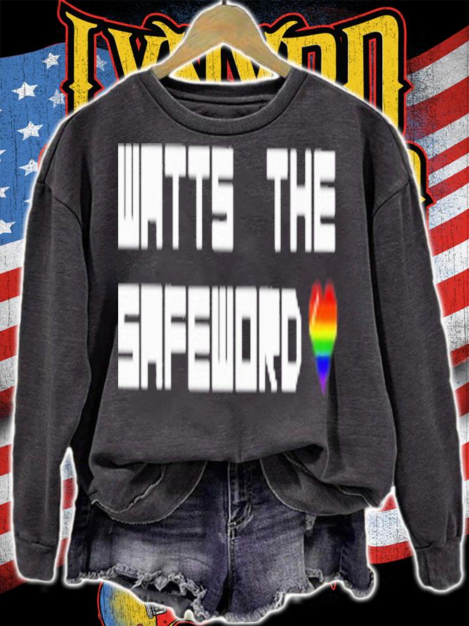 Watts The Safeword Pixel Pride Shirt t-shirt sweatshirt