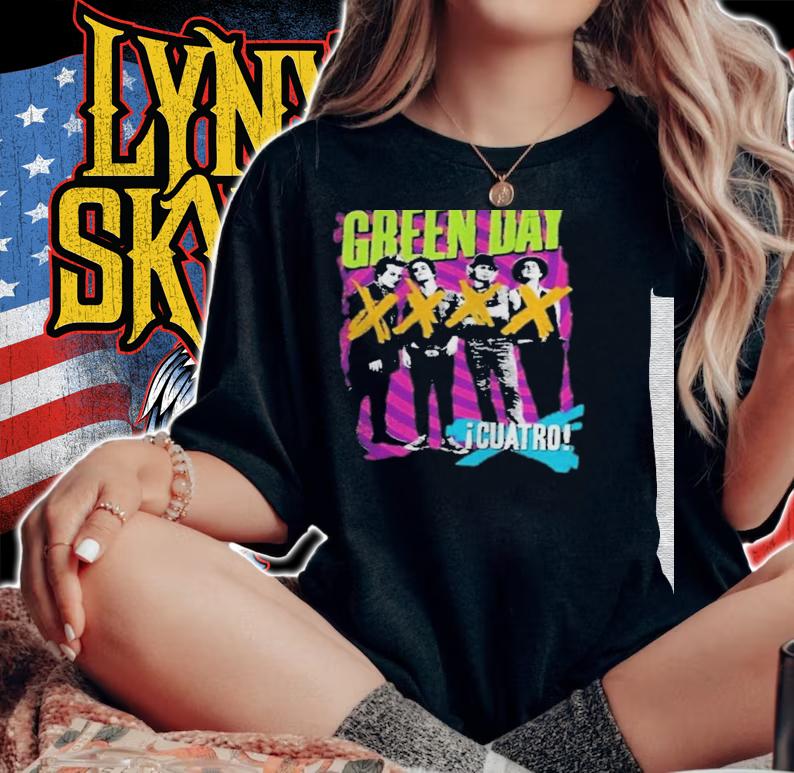 Green day cuatro hypno four shirt t-shirt