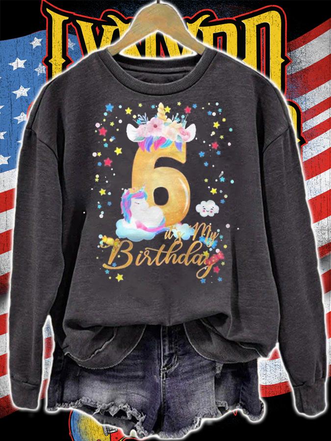 Kids 6 Years Old Birthday Unicorn Lover Its My 6Th Birthday Shirt t-shirt sweatshirt