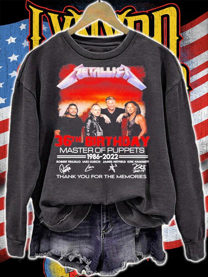 Metallica 36th Birthday Master Of Puppets 1986-2022 Signatures Thank You For The Memories Shirt t-shirt sweatshirt