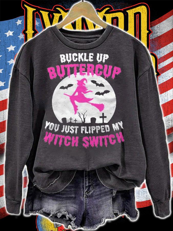 Pink Buckle Up Buttercup You Just Flipped My Witch Switch Shirt t-shirt