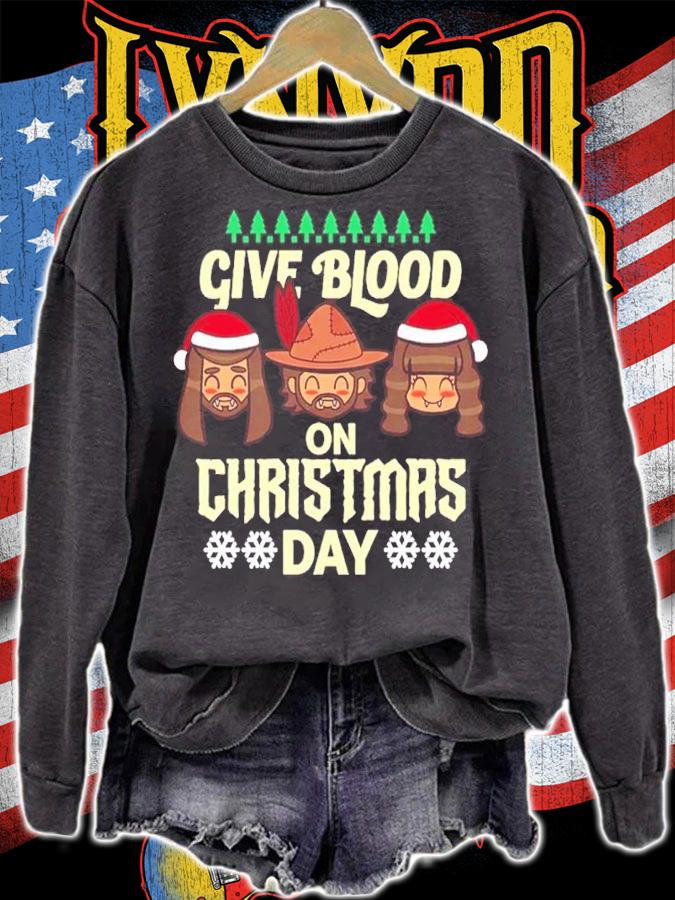 Give Blood On Christmas Day Shirt t-shirt