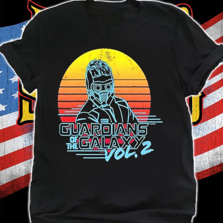 Marvel Star-Lord Guardians Of Galaxy 2 Retro Graphic T-Shirt t-shirt