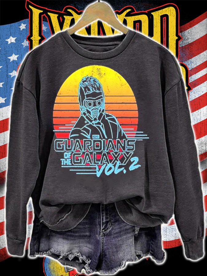 Marvel Star-Lord Guardians Of Galaxy 2 Retro Graphic T-Shirt t-shirt