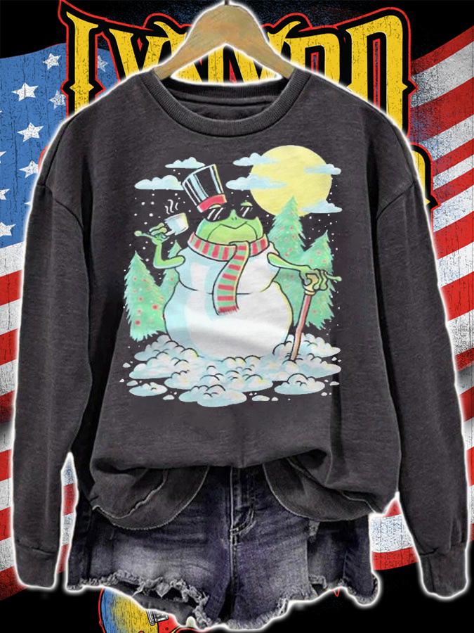 Snow Frog Christmas T-shirt t-shirt sweatshirt