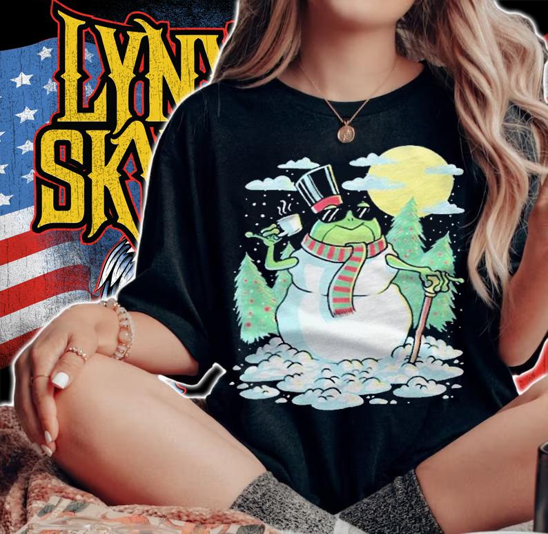 Snow Frog Christmas T-shirt t-shirt woman shirt