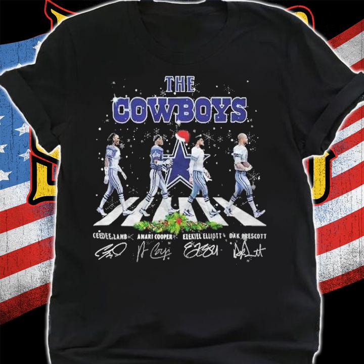The Dallas Cowboys Abbey Road Christmas shirt t-shirt
